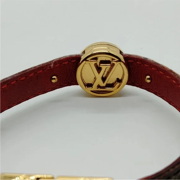 Louis Vuitton Gold and Brown Monogram Bracelet- REVERSIBLE!! - Picture 6 of 9